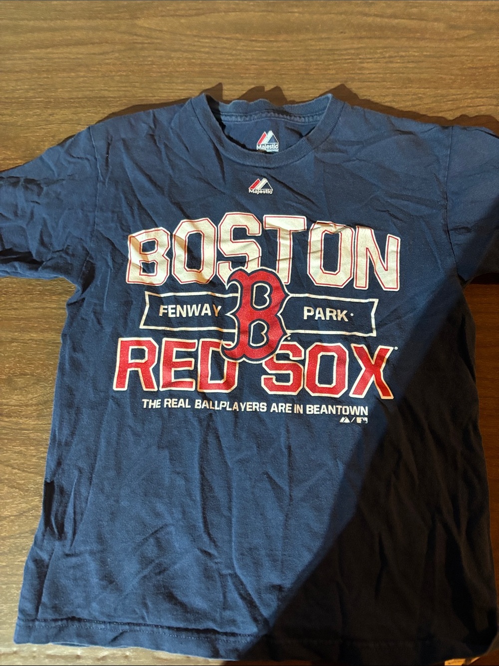 Majestic Navy Blue Red Boston Red Sox Graphic Tee